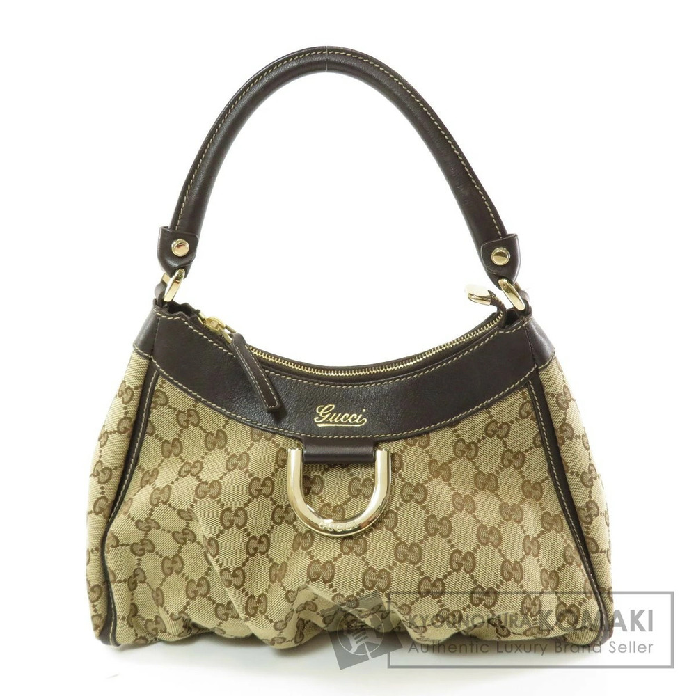 Gucci GG Canvas Abbey D Ring Hobo Shoulder Bag beige Brown